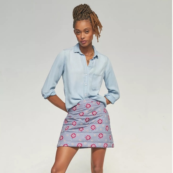 ANTHROPOLOGIE Floral Quilted Mini Skirt - Carleen